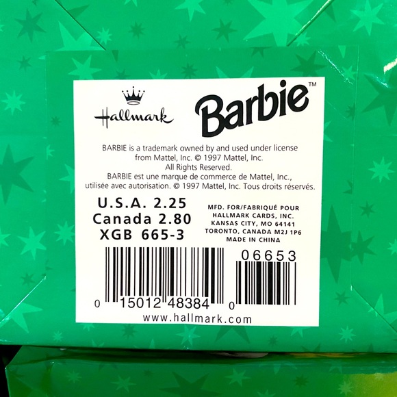 BARBIE VTG 1997 HALLMARK CHRISTMAS GIFT BAGS SET OF 4 BARBIE w/KITTEN & PUPPY - Picture 9 of 11